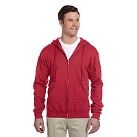 Adult 8 oz NuBlend Fleece Full-Zip Hooded Sweatshirt - ASH - 3XL(D0102HI3DBg)