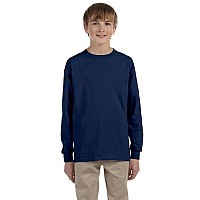 Youth DRI-POWER AcTIVE Long-Sleeve T-Shirt - FOREST gREEN - S(D0102HI3Y3U)