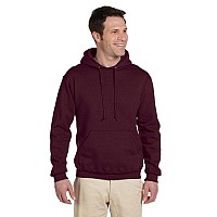 Adult Super Sweats NuBlend Fleece Pullover Hooded Sweatshirt - TRUE RED - S(D0102HI3UMg)