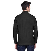 Mens Pima Piqu Long-Sleeve Polo - BLAcK - S(D0102H76W42)