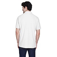 Mens Pima Piqu Short-Sleeve Polo - WHITE - XS(D0102H76U96)