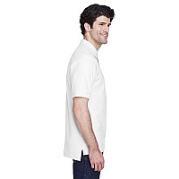 Mens Pima Piqu Short-Sleeve Polo - WHITE - XS(D0102H76U96)