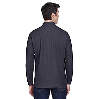 Mens Pima Piqu Long-Sleeve Polo - BLAcK - S(D0102H76W46)