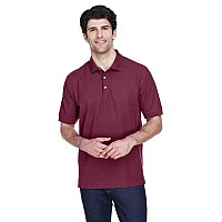 Mens Pima Piqu Short-Sleeve Polo - WHITE - XS(D0102H76U2X)