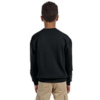 Youth NuBlend Fleece crew - BLAcK - S(D0102HI3YRg)