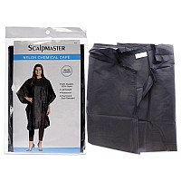 Scalpmaster Black Nylon Chemical Cape with Velcro Closure