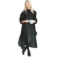 Scalpmaster Black Nylon Chemical Cape with Velcro Closure