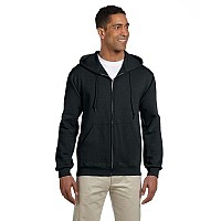 Adult 95 oz Super Sweats NuBlend Fleece Full-Zip Hooded Sweatshirt - BLAcK - S(D0102HI31c7)