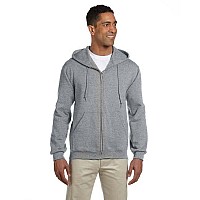 Adult 95 oz Super Sweats NuBlend Fleece Full-Zip Hooded Sweatshirt - BLAcK - S(D0102HI31QW)