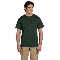 Adult DRI-POWER AcTIVE Pocket T-Shirt - FOREST gREEN - 4XL(D0102HI3N57)