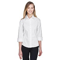 Ladies Perfect Fit34-Sleeve Stretch Poplin Blouse - LIME - S(D0102H7YELJ)