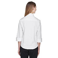 Ladies Perfect Fit34-Sleeve Stretch Poplin Blouse - LIME - S(D0102H7YELJ)