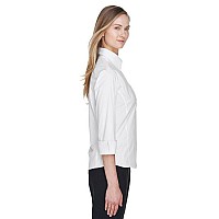 Ladies Perfect Fit34-Sleeve Stretch Poplin Blouse - LIME - S(D0102H7YELJ)