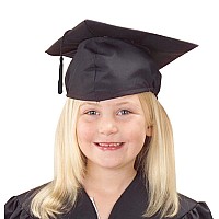 Us Toy Childrens Child Size Adjustable Elastic Band Black Graduation Cap Hat With Tassel