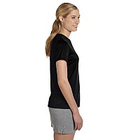 Ladies cool DRI with FreshIQ Performance T-Shirt - BLAcK - S(D0102HI338Y)