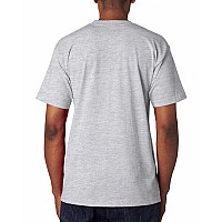 Adult 61 oz 100% cotton Pocket T-Shirt - ASH - S(D0102H7DT42)