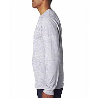 Adult 61 oz 100% cotton Long Sleeve T-Shirt - ASH - S(D0102H7D3RP)