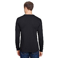 Unisex Union-Made Long-Sleeve Pocket crew T-Shirt - ASH - S(D0102H7MHNP)