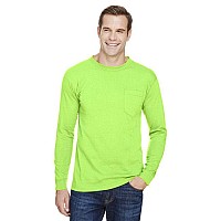 Unisex Union-Made Long-Sleeve Pocket crew T-Shirt - ASH - S(D0102H7MXA6)