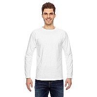 Adult 61 oz 100% cotton Long Sleeve T-Shirt - ASH - S(D0102H7D322)