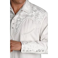 Floral Tooled Embroidery Shirt