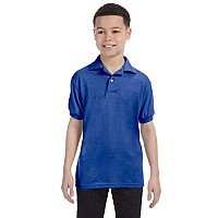 Youth 5050 EcoSmart Jersey Knit Polo - DEEP FOREST - XS(D0102H2HH1A)