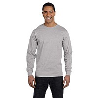 Mens 52 oz comfortSoft cotton Long-Sleeve T-Shirt - WHITE - S(D0102H7KTLP)