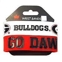 Aminco Georgia Bulldogs Sports Team Logo Rubber Wrist Band Set