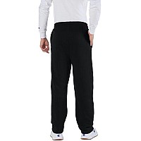 Adult Powerblend Open-Bottom Fleece Pant with Pockets - BLAcK - S(D0102HI333g)