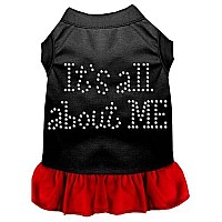 Rhinestone All About me Dress Black with Red XXXL