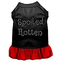 Spoiled Rotten Rhinestone Dress Black with Red XXXL