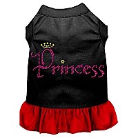 Princess Rhinestone Dress Black with Red XXL