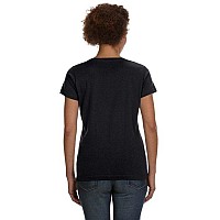 Ladies V-Neck Fine Jersey T-Shirt - BLAcK - S(D0102H7DMZ2)