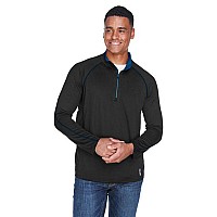 Mens Radar Quarter-Zip Performance Long-Sleeve Top - BLK TRU ROYAL - L(D0102H7K8R6)