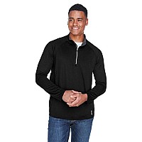 Mens Radar Quarter-Zip Performance Long-Sleeve Top - BLK TRU ROYAL - L(D0102H7K87T)