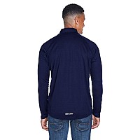 Mens Radar Quarter-Zip Performance Long-Sleeve Top - BLK TRU ROYAL - L(D0102H7K8S2)