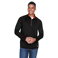 Mens Radar Quarter-Zip Performance Long-Sleeve Top - BLK TRU ROYAL - L(D0102H7K8P6)