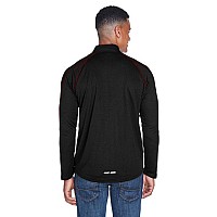 Mens Radar Quarter-Zip Performance Long-Sleeve Top - BLK TRU ROYAL - L(D0102H7K8P6)