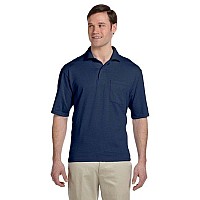 Adult SpotShieldPocket Jersey Polo - WHITE - L(D0102H2H7WY)