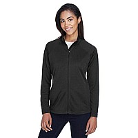 Ladies Stretch Tech-Shell compass Full-Zip - DK gREY HEATHER - S(D0102H76NPT)