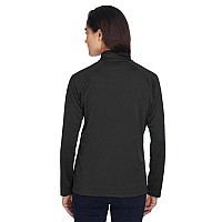 Ladies Stretch Tech-Shell compass Full-Zip - DK gREY HEATHER - S(D0102H76NPT)