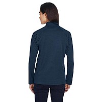 Ladies Stretch Tech-Shell compass Full-Zip - DK gREY HEATHER - S(D0102H76NS6)