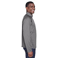 Mens Stretch Tech-Shell compass Quarter-Zip - DK gREY HEATHER - S(D0102H7Y7HT)