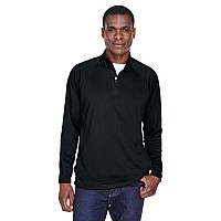 Mens Stretch Tech-Shell compass Quarter-Zip - DK gREY HEATHER - S(D0102H7Y776)