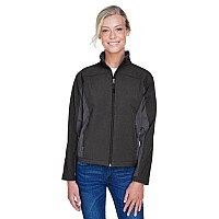 Ladies Soft Shell colorblock Jacket - cHARcL DK cHRcL - S(D0102H76466)