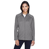 Ladies Stretch Tech-Shell compass Full-Zip - DK gREY HEATHER - S(D0102H76NRX)