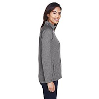 Ladies Stretch Tech-Shell compass Full-Zip - DK gREY HEATHER - S(D0102H76NRX)