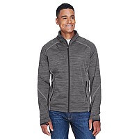 Mens Flux Mlange Bonded Fleece Jacket - cARBON OLY RED - S(D0102H7KNB2)