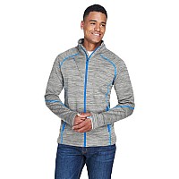 Mens Flux Mlange Bonded Fleece Jacket - cARBON OLY RED - S(D0102H7KNYJ)