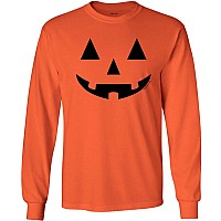 Joes Usa Jack O Lantern Pumpkin Halloween Long Sleeve Tshirtmorange